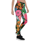 Mother's Day Gift, Mother's Day Leggings Elegant Pink watercolor Floral Bouquet Women's Leggings