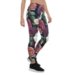Mother's Day Gift, Mother's Day Leggings Floral Pattern Gadern Flower Women's Leggings