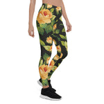 Mother's Day Gift, Mother's Day Leggings Floral pattern with Beautiful Roses Women's Leggings