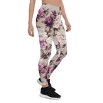 Mother's Day Gift, Mother's Day Leggings Floral Pattern with Roses on Light Women's Leggings