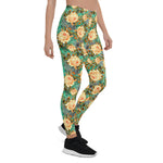Mother's Day Gift, Mother's Day Leggings Floral Rose Flower Gadern Women's Leggings