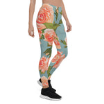 Mother's Day Gift, Mother's Day Leggings Floral Rose Gadern Women's Leggings