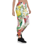 Mother's Day Gift, Mother's Day Leggings Floral Roses Vintage Spring Women's Leggings