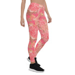 Mother's Day Gift, Mother's Day Leggings Garden flowers pink peoni and Chick Women's Leggings