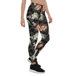 Mother's Day Gift, Mother's Day Leggings Ornate Seamless Pattern With Vintage Peonies Rose Women's Leggings
