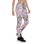Mother's Day Gift, Mother's Day Leggings Pink Peony Blooming Flower Women's Leggings