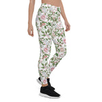Mother's Day Gift, Mother's Day Leggings Pink Roses Vintage Watercolor Floral Women's Leggings