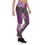Mother's Day Gift, Mother's Day Leggings Pink Tapestry Roses Women's Leggings