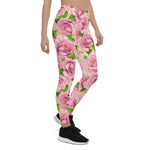 Mother's Day Gift, Mother's Day Leggings Pink Watercolor Roses pattern Women's Leggings