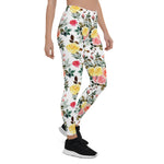 Mother's Day Gift, Mother's Day Leggings Red Pink and Yellow Watercolor Rose Women's Leggings