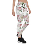 Mother's Day Gift, Mother's Day Leggings Romantic Pink Roses Floral Women's Leggings