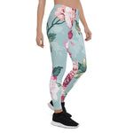 Mother's Day Gift, Mother's Day Leggings Rose Pink Flower Pattern Women's Leggings