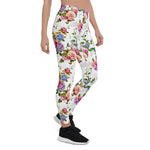 Mother's Day Gift, Mother's Day Leggings Roses, peony with leaves and chamomile with cornflowers Women's Leggings