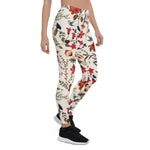 Mother's Day Gift, Mother's Day Leggings Seamless floral pattern with birds Women's Leggings