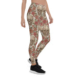 Mother's Day Gift, Mother's Day Leggings Skulls and Roses Flowers Women's Leggings