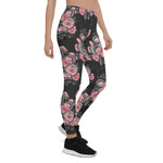 Mother's Day Gift, Mother's Day Leggings Snakes and Peach Roses Women's Leggings