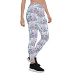 Mother's Day Gift, Mother's Day Leggings Unicorn Pink & Blue Rose Pattern Women's Leggings