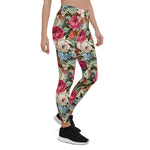 Mother's Day Gift, Mother's Day Leggings Vintage flowers Floral victorian Rose Bouquet Leaf Women's Leggings