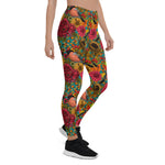 Mother's Day Gift, Mother's Day Leggings Vintage Tropical Autumn Garden Flower Women's Leggings