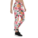 Mother's Day Gift, Mother's Day Leggings Watercolor Floral Pattern Vintage Rose Flower Women's Leggings