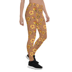 Mother's Day Gift, Mother's Day Leggings Yellow Roses Women's Leggings