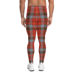 Scotstee Shop Tartan Plaid Men's Leggings Yoga Pants Clan Robertson Weathered Plaid Men Running Leggings