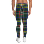 Scotstee Shop Tartan Plaid Men's Leggings Yoga Pants Clan Scott Green Modern Plaid Men Running Leggings
