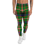 Scotstee Shop Tartan Plaid Men's Leggings Yoga Pants Clan Reid Green Plaid Men Running Leggings