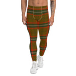 Scotstee Shop Tartan Plaid Men's Leggings Yoga Pants Clan Seton Hunting Modern Plaid Men Running Leggings