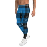 Scotstee Shop Tartan Plaid Men's Leggings Yoga Pants Clan Ramsay Blue Ancient Plaid Men Running Leggings