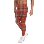 Scotstee Shop Tartan Plaid Men's Leggings Yoga Pants Clan Robertson Weathered Plaid Men Running Leggings