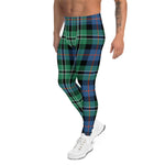 Scotstee Shop Tartan Plaid Men's Leggings Yoga Pants Clan Rose Hunting Ancient Plaid Men Running Leggings