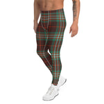 Scotstee Shop Tartan Plaid Men's Leggings Yoga Pants Clan Scott Brown Ancient Plaid Men Running Leggings