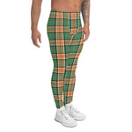 Scotstee Shop Tartan Plaid Men's Leggings Yoga Pants Clan Pollock Hunting Plaid Men Running Leggings