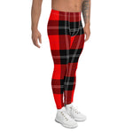 Scotstee Shop Tartan Plaid Men's Leggings Yoga Pants Clan Ramsay Modern Plaid Men Running Leggings