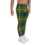 Scotstee Shop Tartan Plaid Men's Leggings Yoga Pants Clan Reid Green Plaid Men Running Leggings