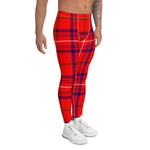 Scotstee Shop Tartan Plaid Men's Leggings Yoga Pants Clan Rose Plaid Men Running Leggings