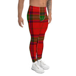Scotstee Shop Tartan Plaid Men's Leggings Yoga Pants Clan Seton Plaid Men Running Leggings