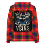 Scotstee Shop - Tartan Hoodie Clan Abernethy Scottish American Quote America is My Home But Scotland Forever Runs Through My Veins Plaid Hoodie