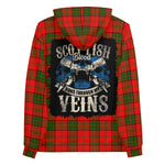 Scotstee Shop - Tartan Hoodie Clan Adair Scottish American Quote America is My Home But Scotland Forever Runs Through My Veins Plaid Hoodie