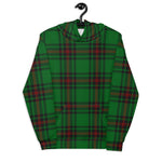 christmas hoodie mens, christmas hoodies womens, ugly hoodie, xmas hoodie, ugly christmas hoodie, funny christmas hoodies, Tartan Plaid Hoodie Clan Kirkcaldy Plaid Hoodie Women's, Plaid Hoodie Mens, Green Plaid Christmas Hoodie