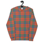 christmas hoodie mens, christmas hoodies womens, ugly hoodie, xmas hoodie, ugly christmas hoodie, funny christmas hoodies, Tartan Plaid Hoodie Clan Robertson Ancient Plaid Hoodie Women's, Plaid Hoodie Mens, Orange Plaid Christmas Hoodie