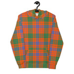 christmas hoodie mens, christmas hoodies womens, ugly hoodie, xmas hoodie, ugly christmas hoodie, funny christmas hoodies, Tartan Plaid Hoodie Clan Ross Ancient Plaid Hoodie Women's, Plaid Hoodie Mens, Orange Plaid Christmas Hoodie