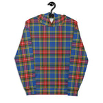 christmas hoodie mens, christmas hoodies womens, ugly hoodie, xmas hoodie, ugly christmas hoodie, funny christmas hoodies, Tartan Plaid Hoodie Clan MacBeth Modern Plaid Hoodie Women's, Plaid Hoodie Mens, Blue Plaid Christmas Hoodie