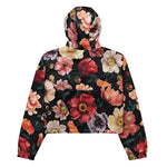 Women’s cropped windbreaker abstract solid flowers full arrangement Summer Rose Women's Cropped Windbreaker
