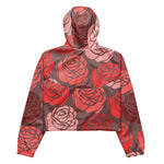 Women’s cropped windbreaker Bed of Roses Flower Summer Rose Women's Cropped Windbreaker