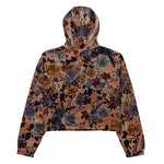 Women’s cropped windbreaker Colorful Roses Garden Vintage Summer Rose Women's Cropped Windbreaker