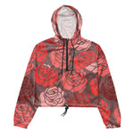 Women’s cropped windbreaker Bed of Roses Flower Summer Rose Women's Cropped Windbreaker