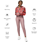 Women’s cropped windbreaker Bed of Roses Flower Summer Rose Women's Cropped Windbreaker
