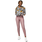 Women’s cropped windbreaker Cute Seamless Ditsy Floral Pattern Colorful Flower Summer Rose Women's Cropped Windbreaker